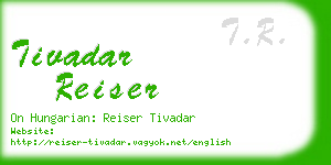 tivadar reiser business card